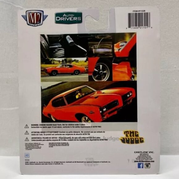 M2 Machines 1969 Pontiac GTO Judge R80 Orange Auto-Drivers 1:64 The Judge Car - Picture 14 of 15